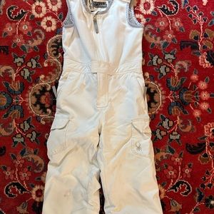 Girls’ Size 6 White Ski Bib.